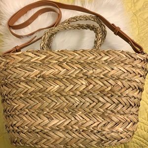 Hand woven tote bag